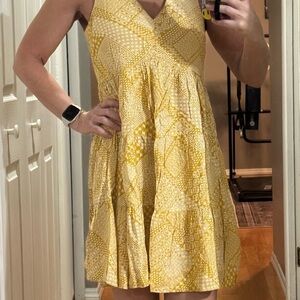 Sincerely Jules Gold Sleeveless V-Neck Sundress